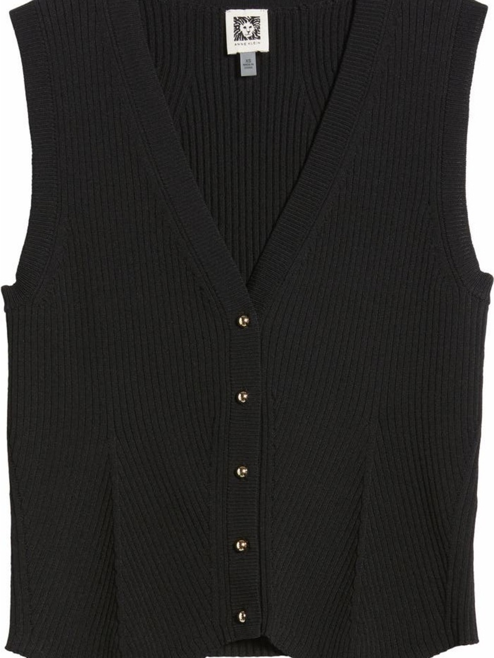 414. Anne Klein L Fitted Direction Rib Sweater Vest NWT - Picture 4 of 5